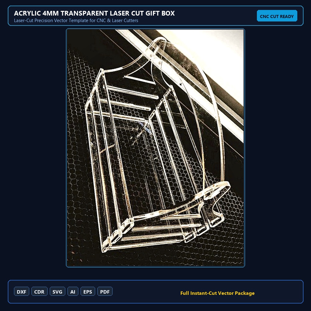 Acrylic 4mm Transparent Laser Cut Gift Box
