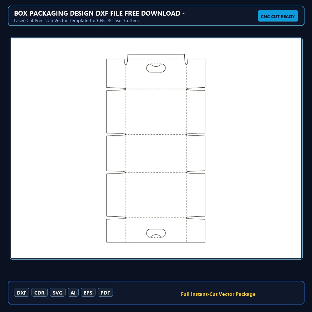 Box packaging design dxf File Free Download - 3axis.co