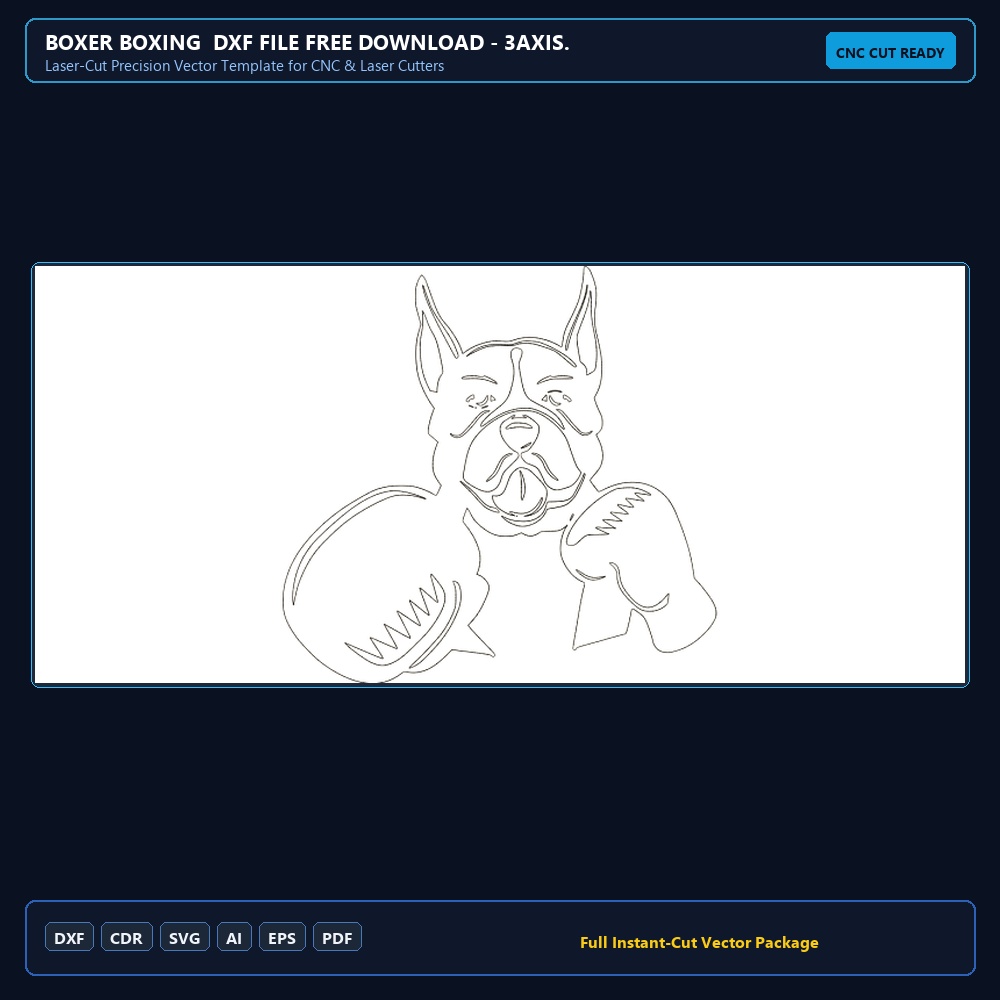 Boxer Boxing  dxf File Free Download - 3axis.co