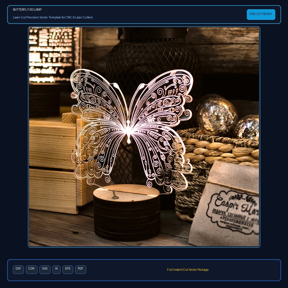 Butterfly 3D Lamp