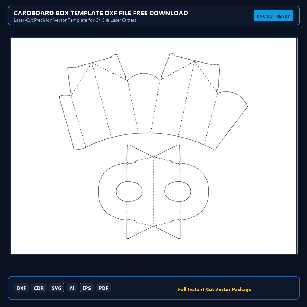 Cardboard Box Template dxf File Free Download - 3axis.co