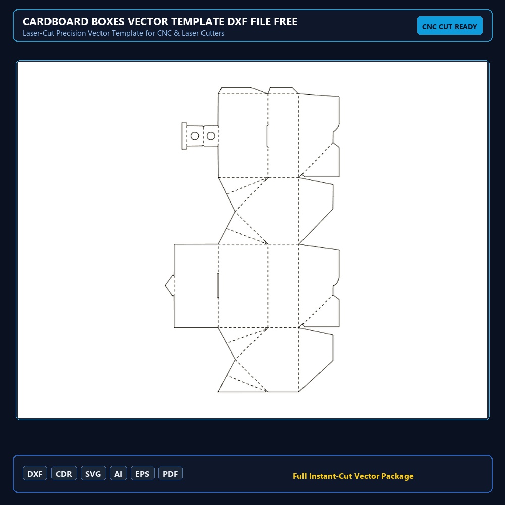 Cardboard Boxes Vector Template dxf File Free Download - 3axis.co
