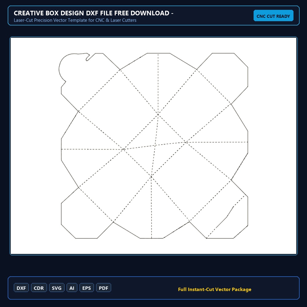 Creative Box Design dxf File Free Download - 3axis.co