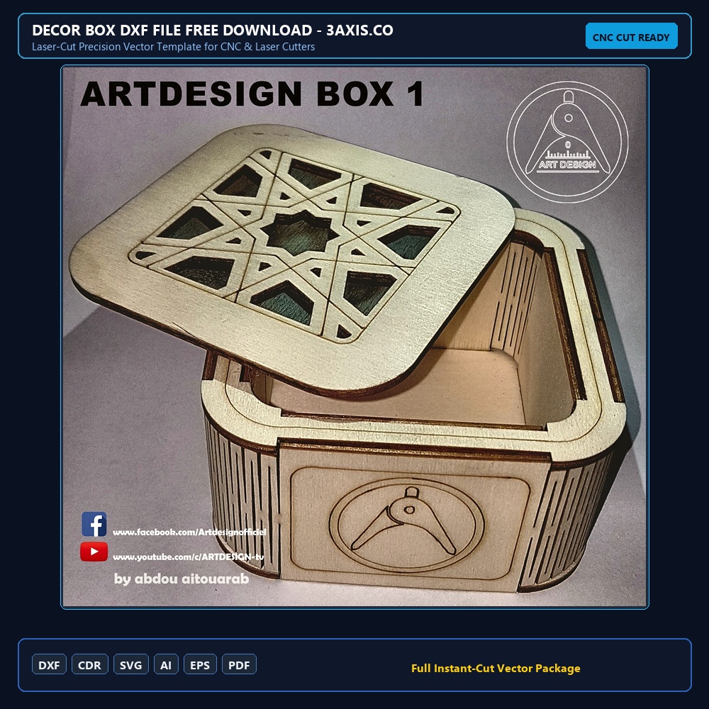 Decor Box DXF File Free Download - 3axis.co