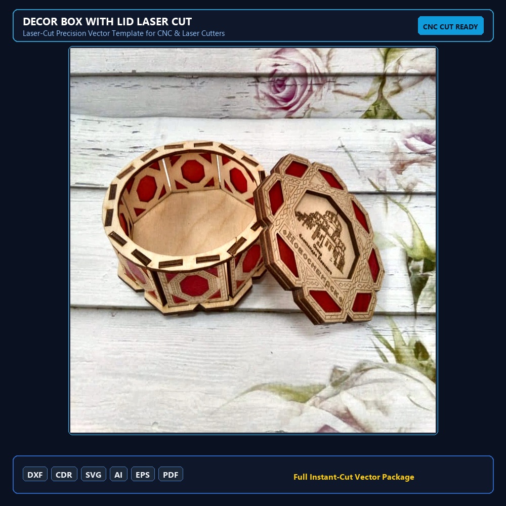 Decor Box with Lid Laser Cut