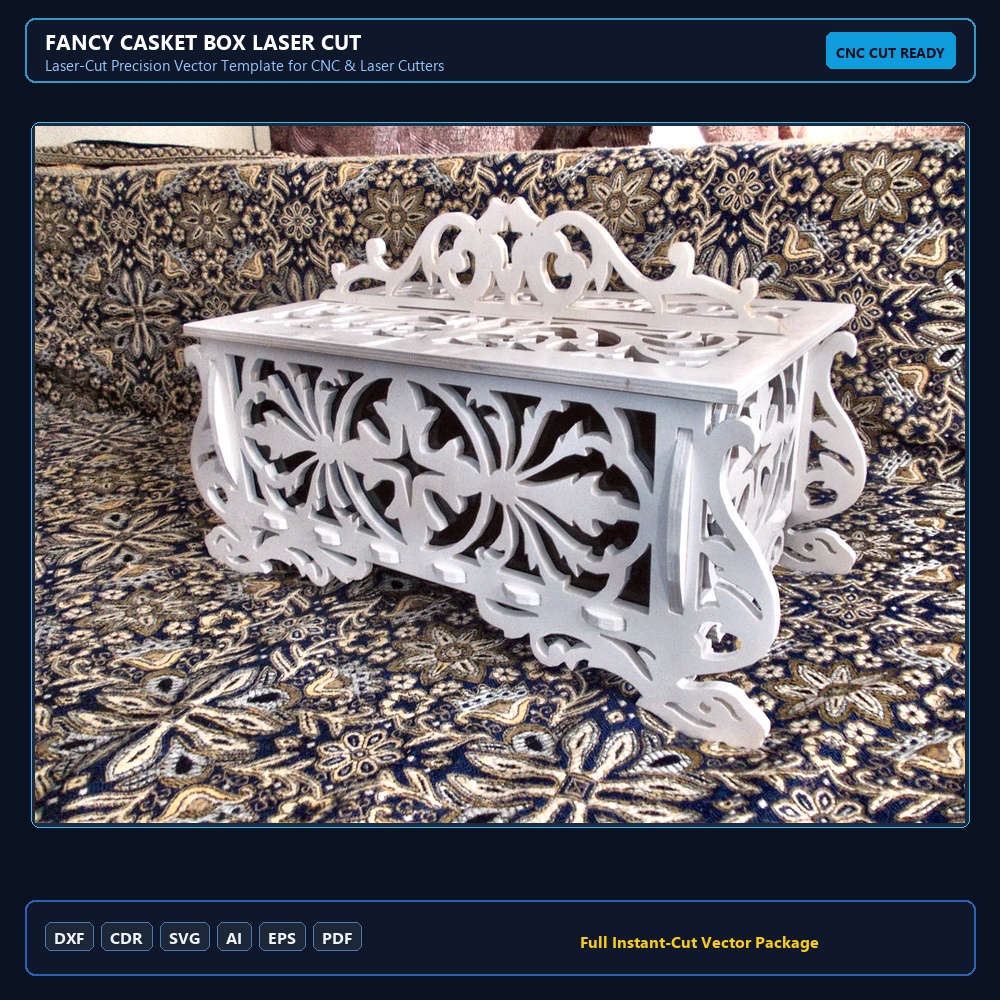 Fancy Casket Box Laser Cut