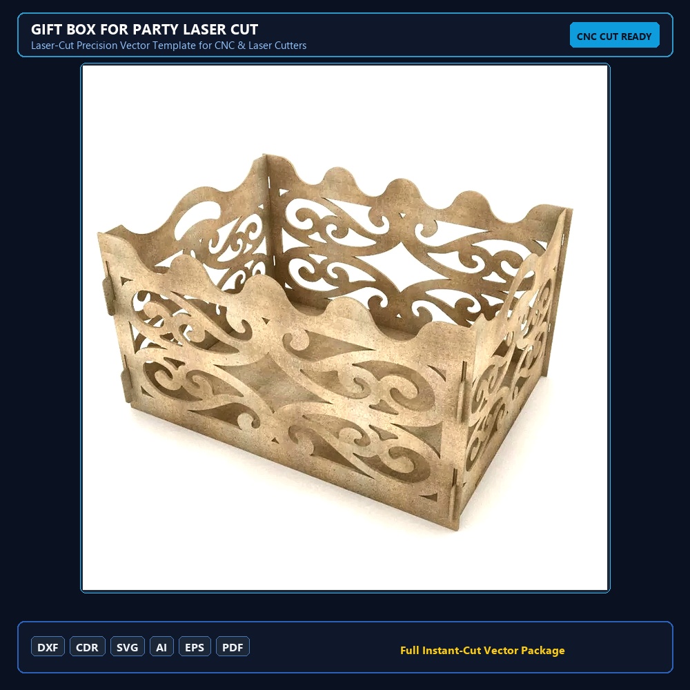 Gift Box For Party Laser Cut