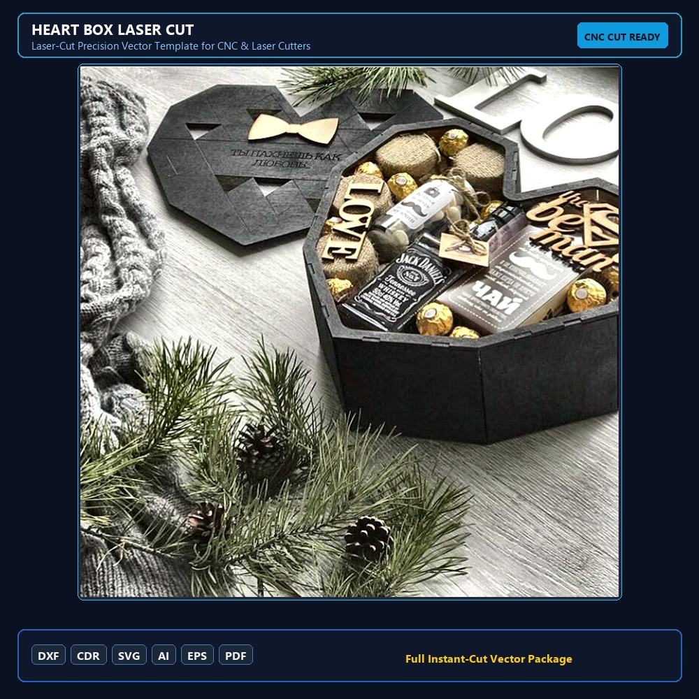 Heart Box Laser Cut