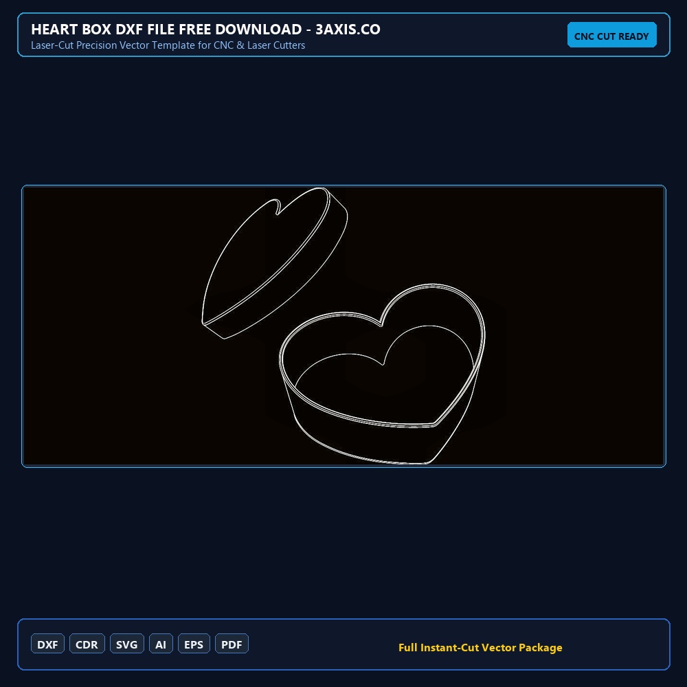Heart box dxf File Free Download - 3axis.co