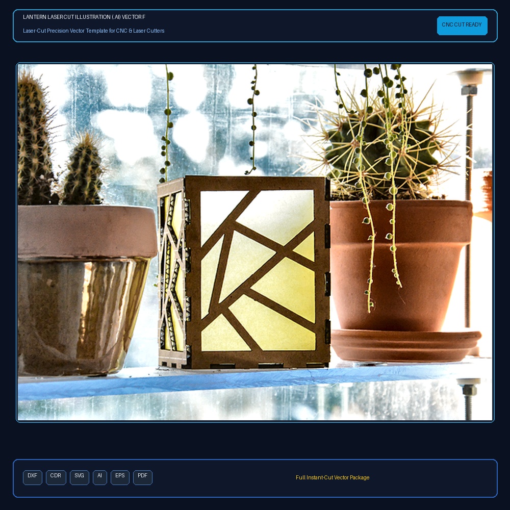 Lantern Laser Cut Illustration (.ai) vector file free download - 3axis.co