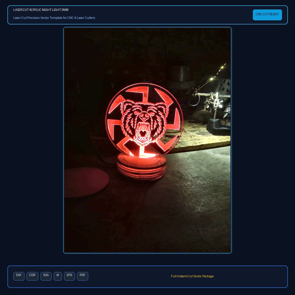 Laser Cut Acrylic Night Light 3mm