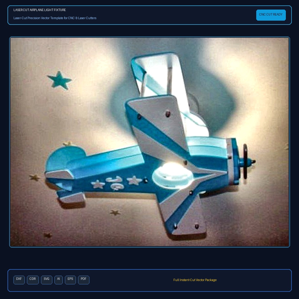 Laser Cut Airplane Light Fixture