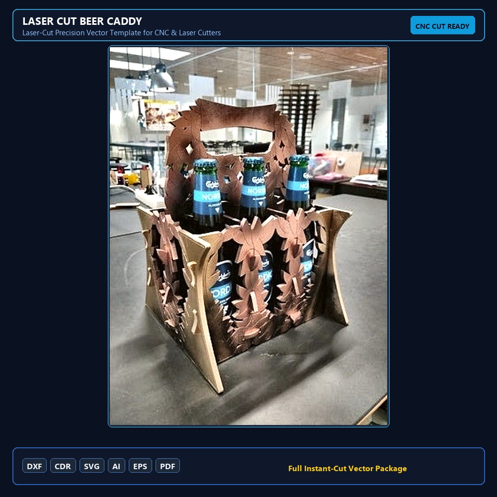 Laser Cut Beer Caddy