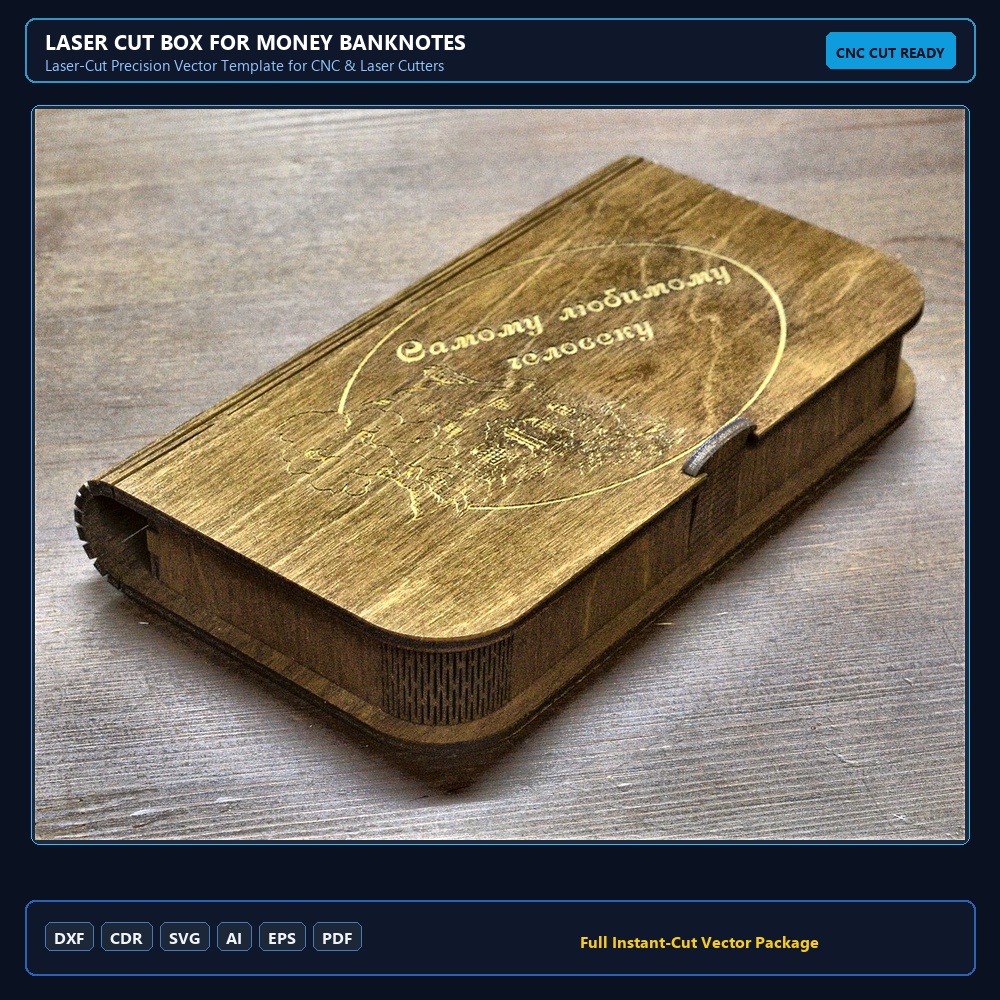 Laser Cut Box For Money Banknotes