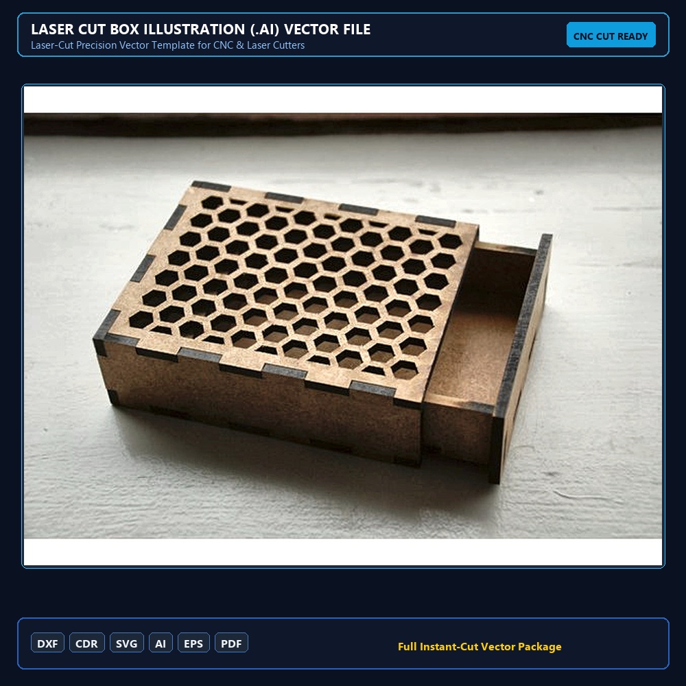 Laser Cut Box Illustration (.ai) vector file free download - 3axis.co