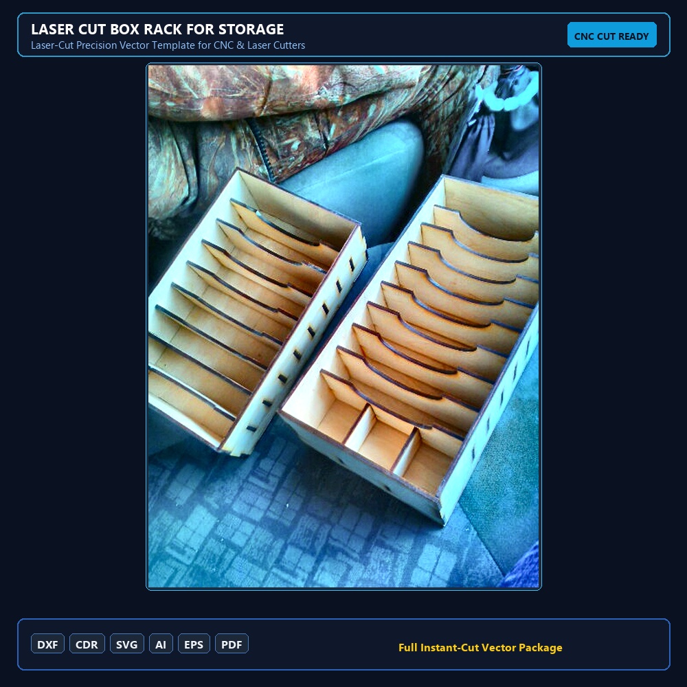 Laser Cut Box Rack for Storage