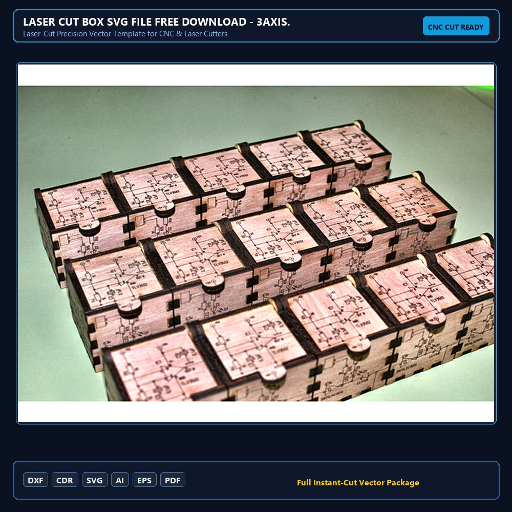 Laser Cut Box SVG File Free Download - 3axis.co