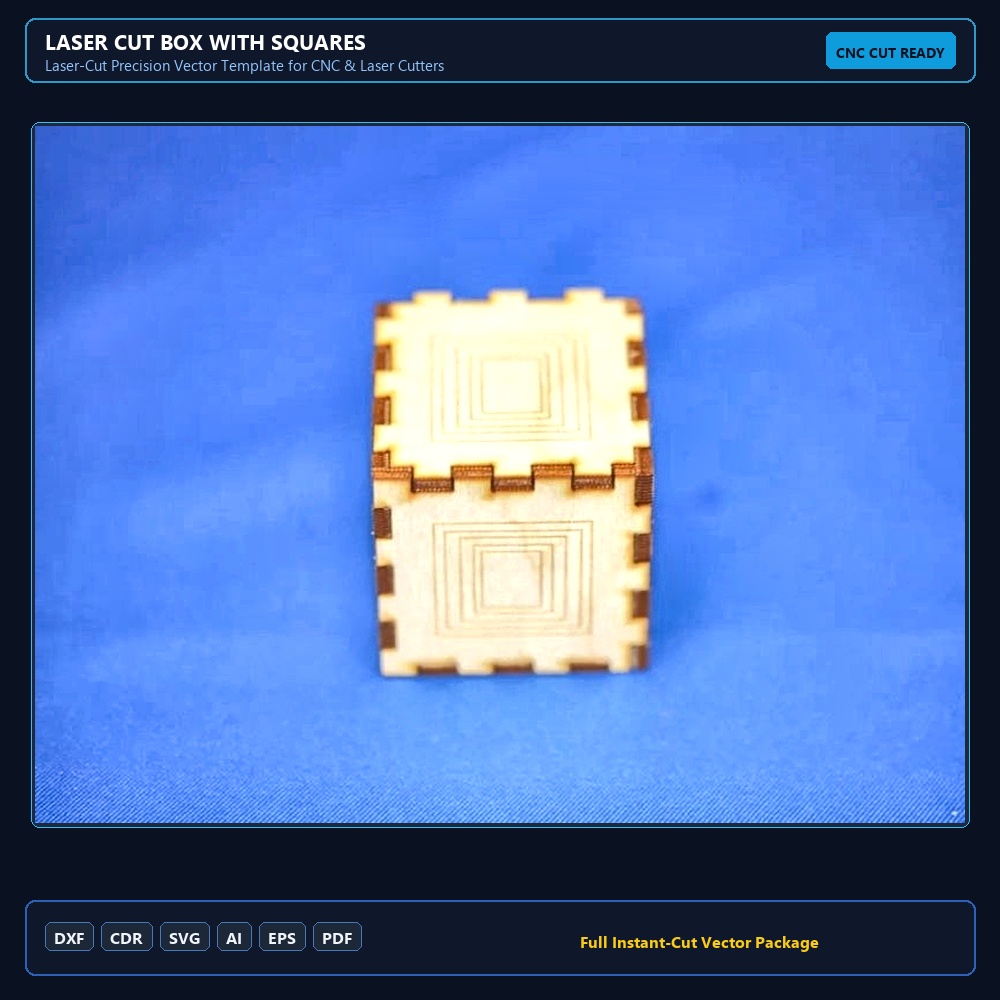 Laser Cut Box with Squares