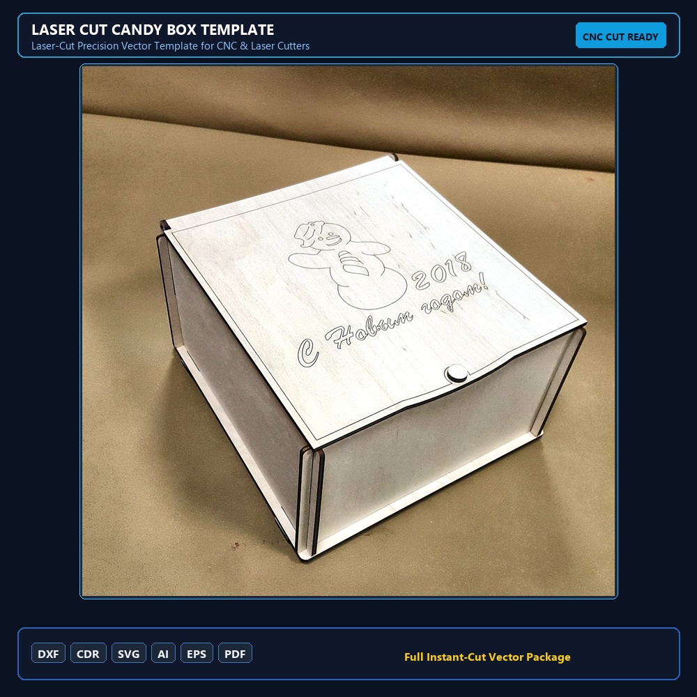 Laser Cut Candy Box Template