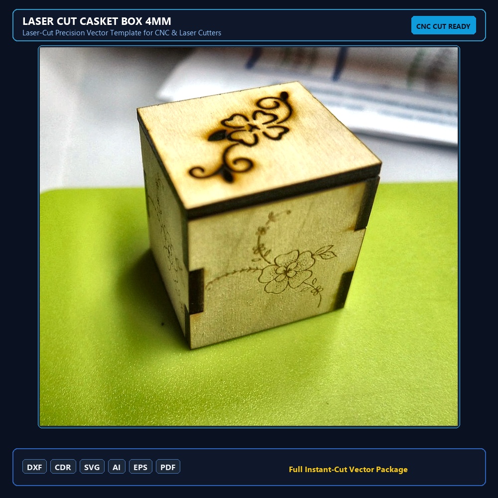 Laser Cut Casket Box 4mm