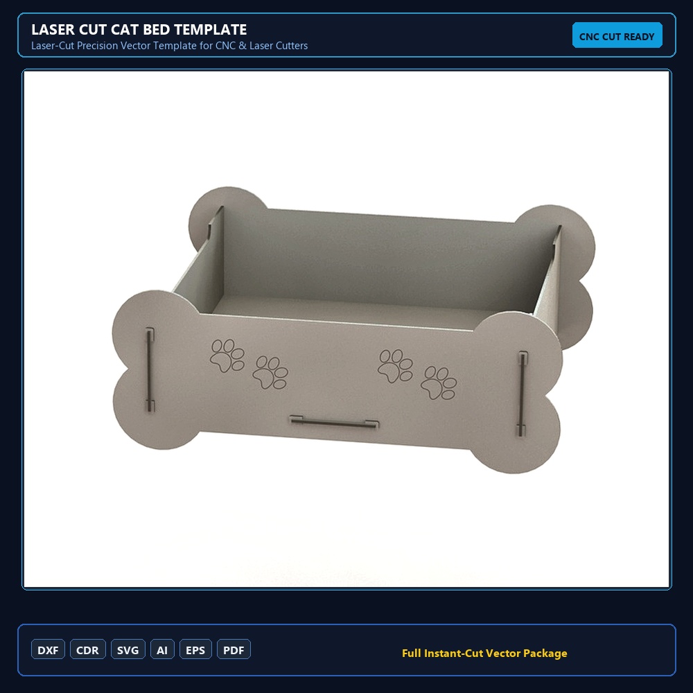 Laser Cut Cat Bed Template