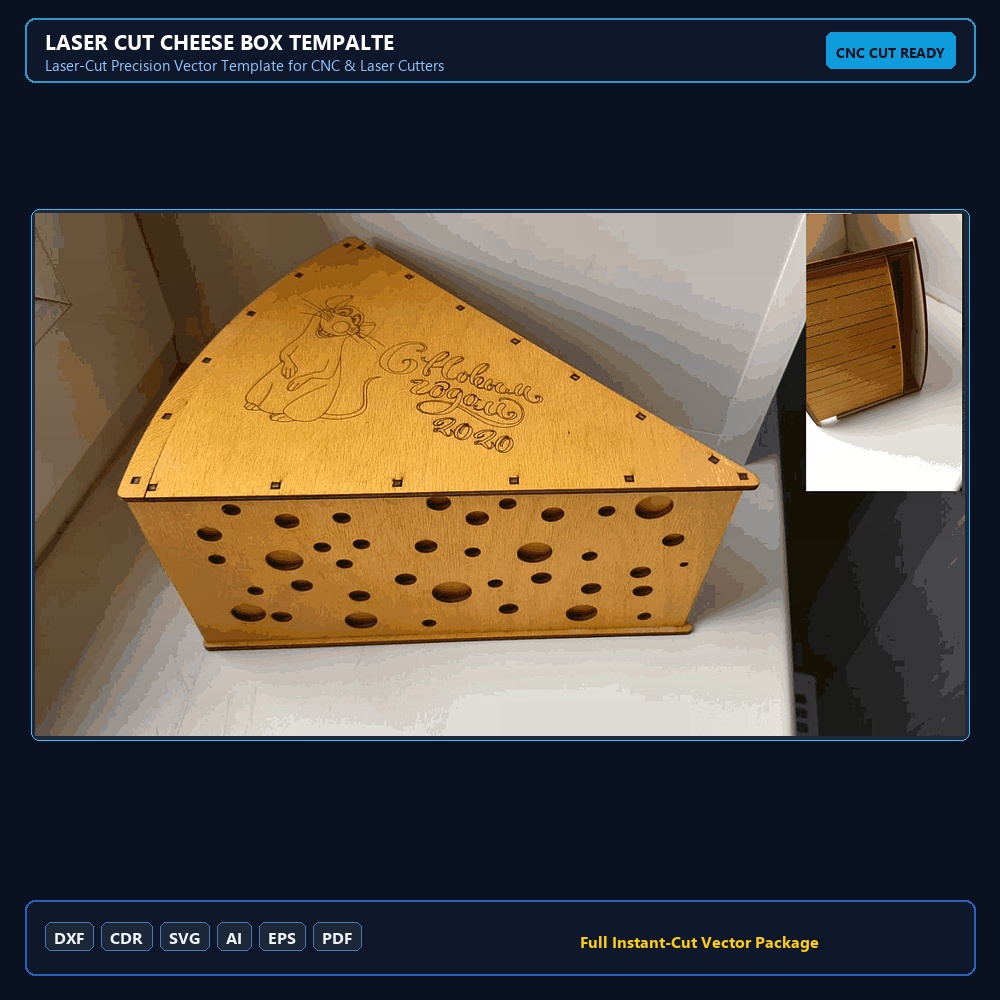 Laser Cut Cheese Box Tempalte