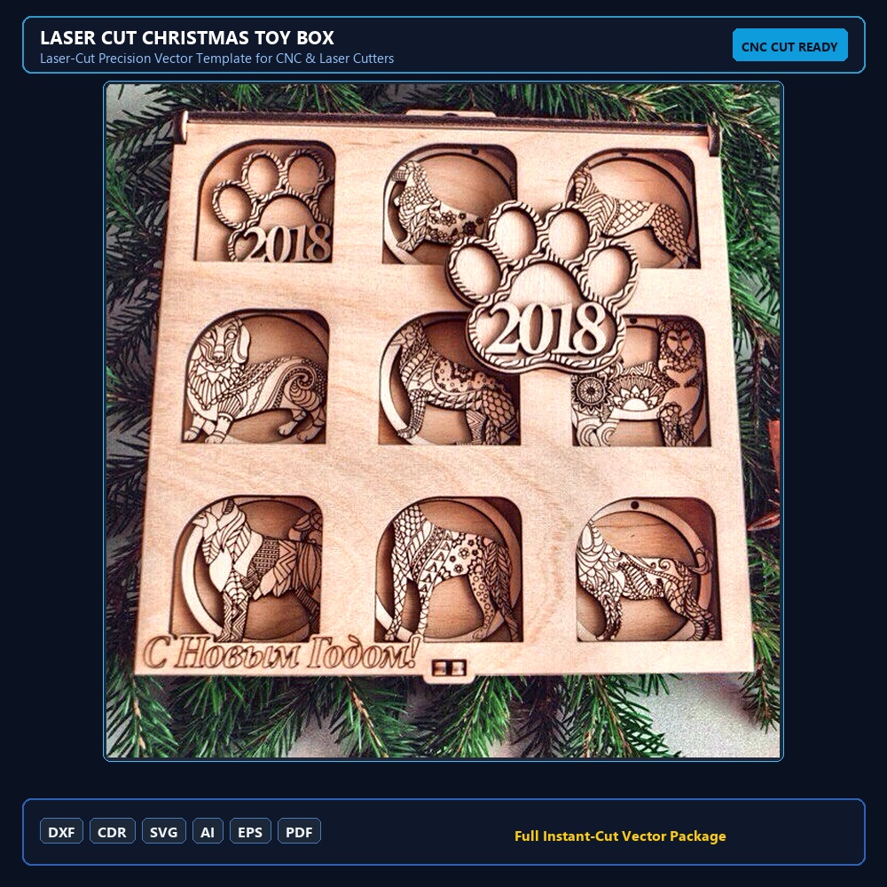 Laser Cut Christmas Toy Box