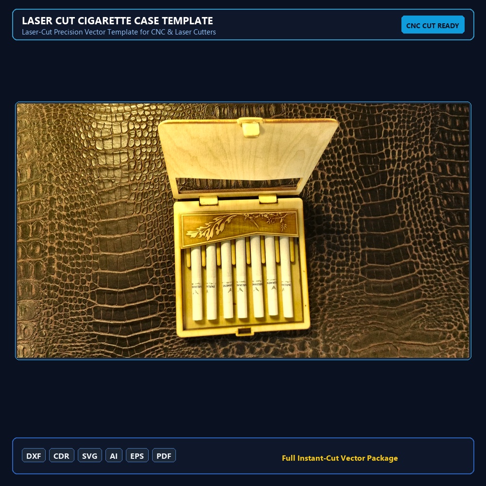 Laser Cut Cigarette Case Template