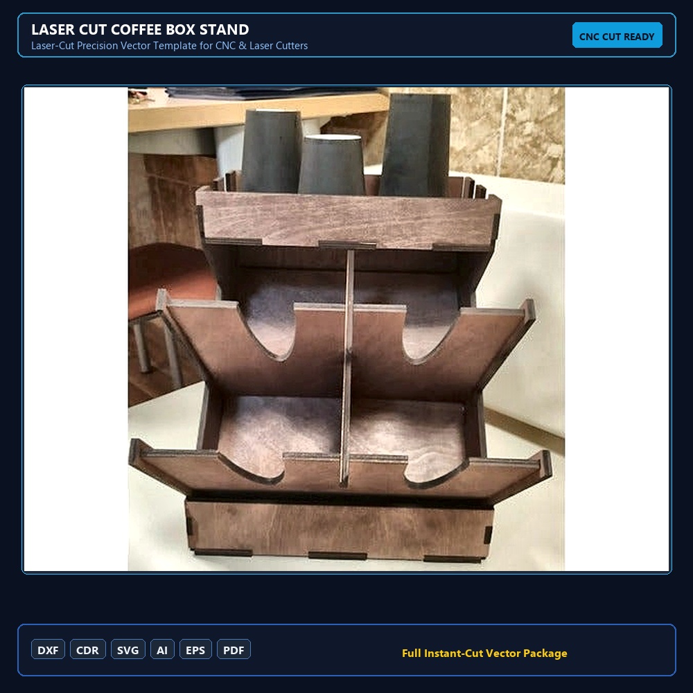Laser Cut Coffee Box Stand