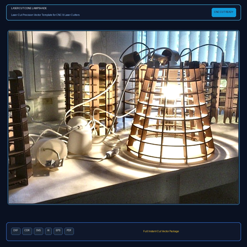 Laser Cut Cone Lampshade