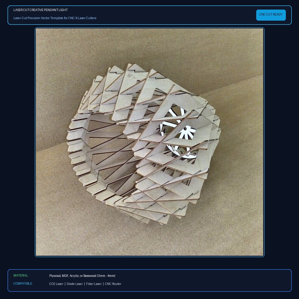 Laser Cut Creative Pendant Light View 2
