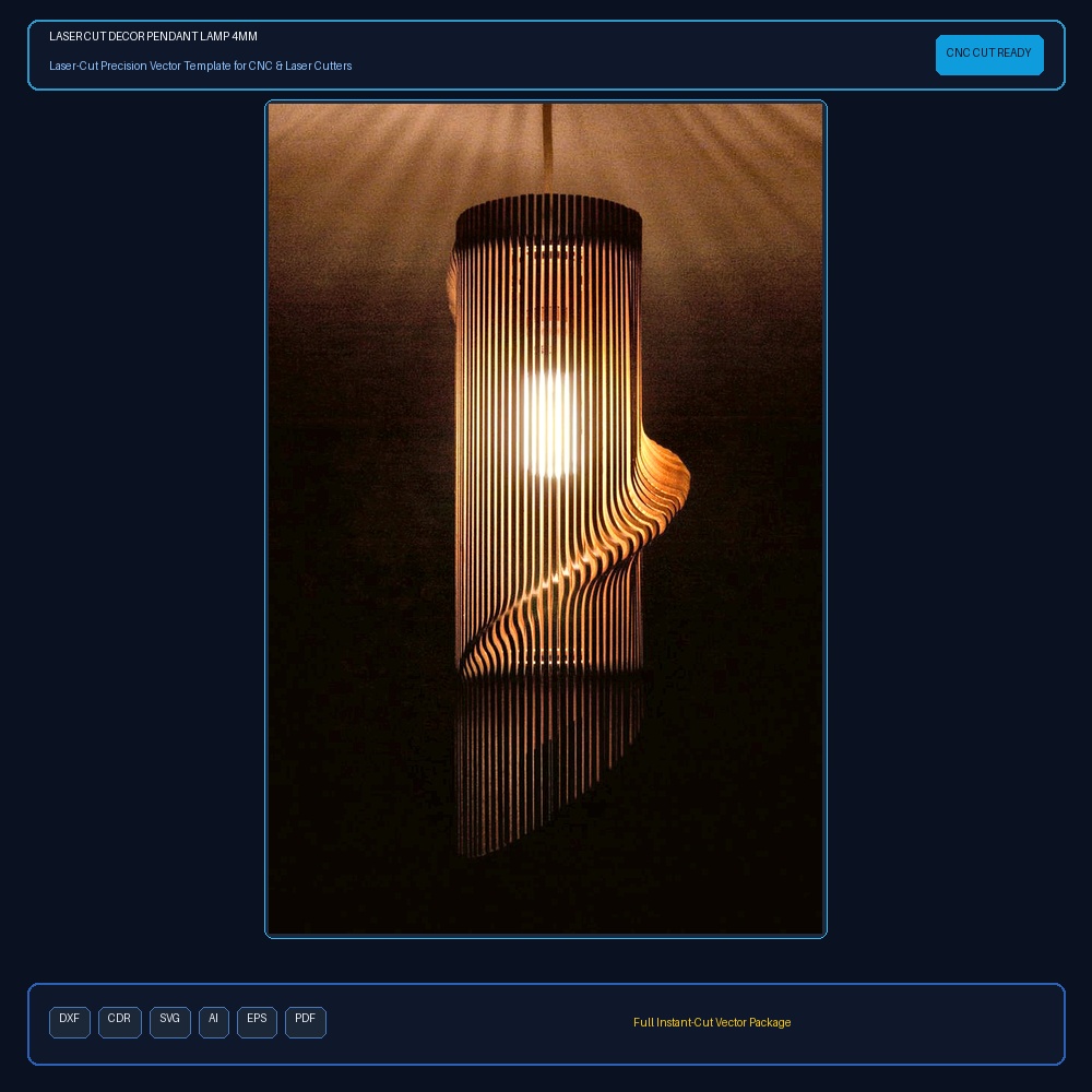 Laser Cut Decor Pendant Lamp 4mm