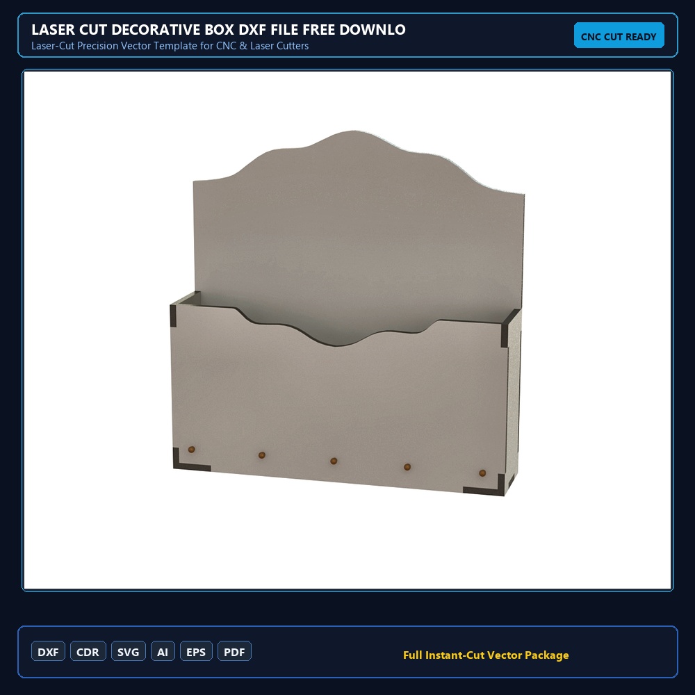 Laser Cut Decorative Box DXF File Free Download - 3axis.co