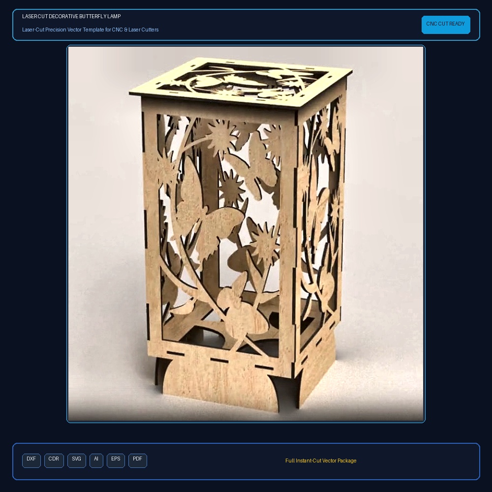Laser Cut Decorative Butterfly Lamp