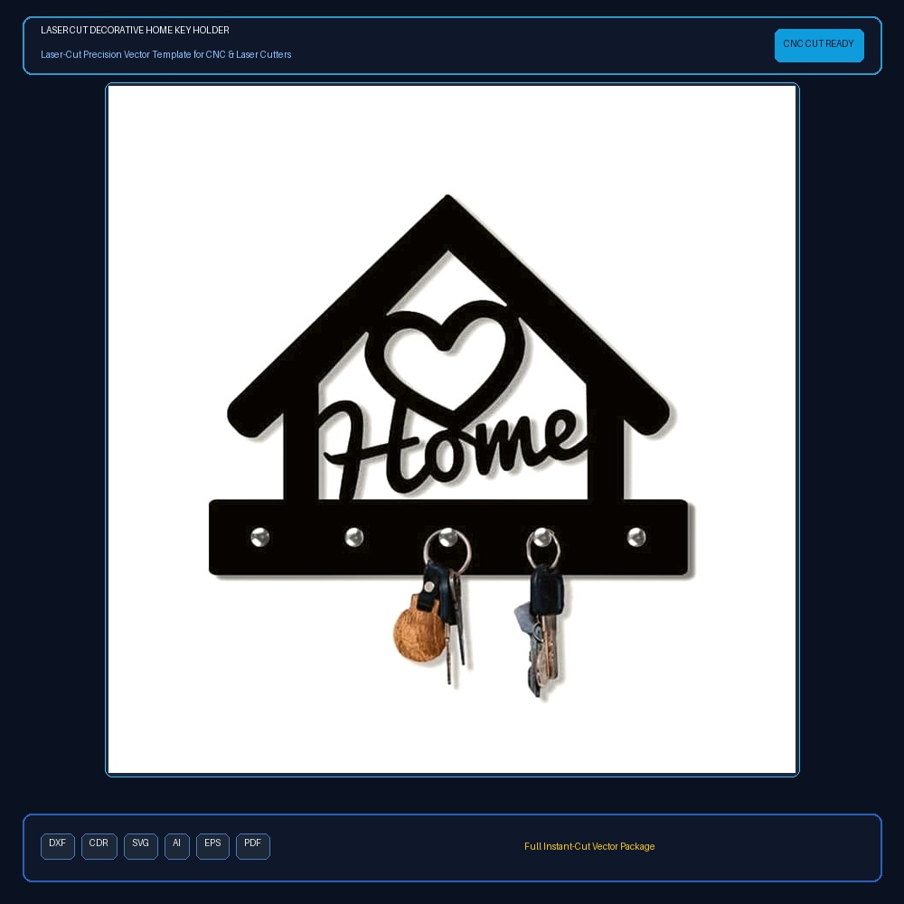 Laser Cut Decorative Home Key Holder