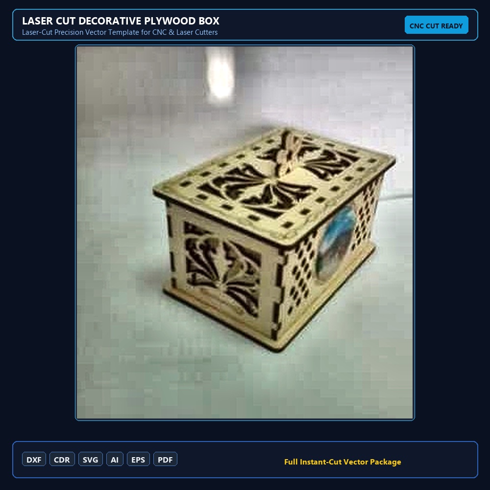 Laser Cut Decorative Plywood Box
