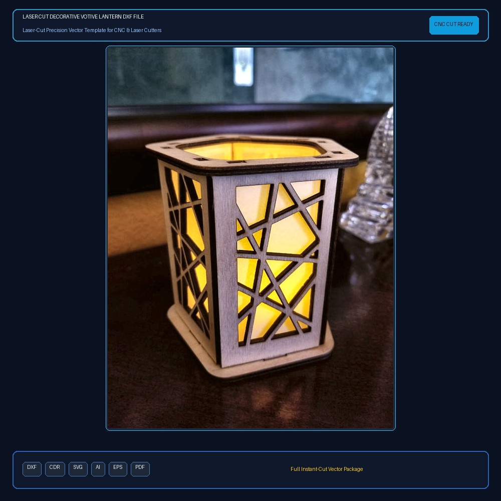 Laser Cut Decorative Votive Lantern DXF File Free Download - 3axis.co