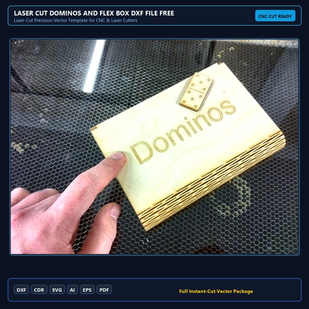 Laser Cut Dominos And Flex Box DXF File Free Download - 3axis.co
