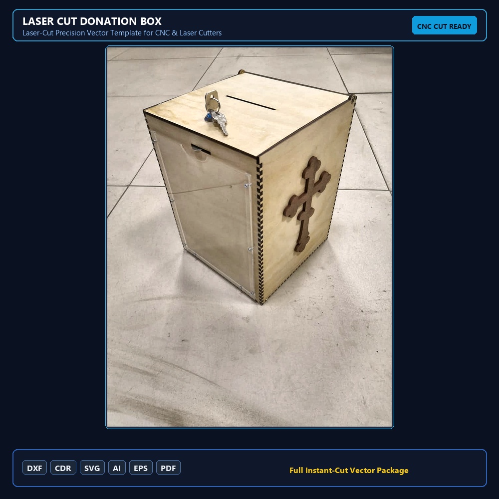 Laser Cut Donation Box