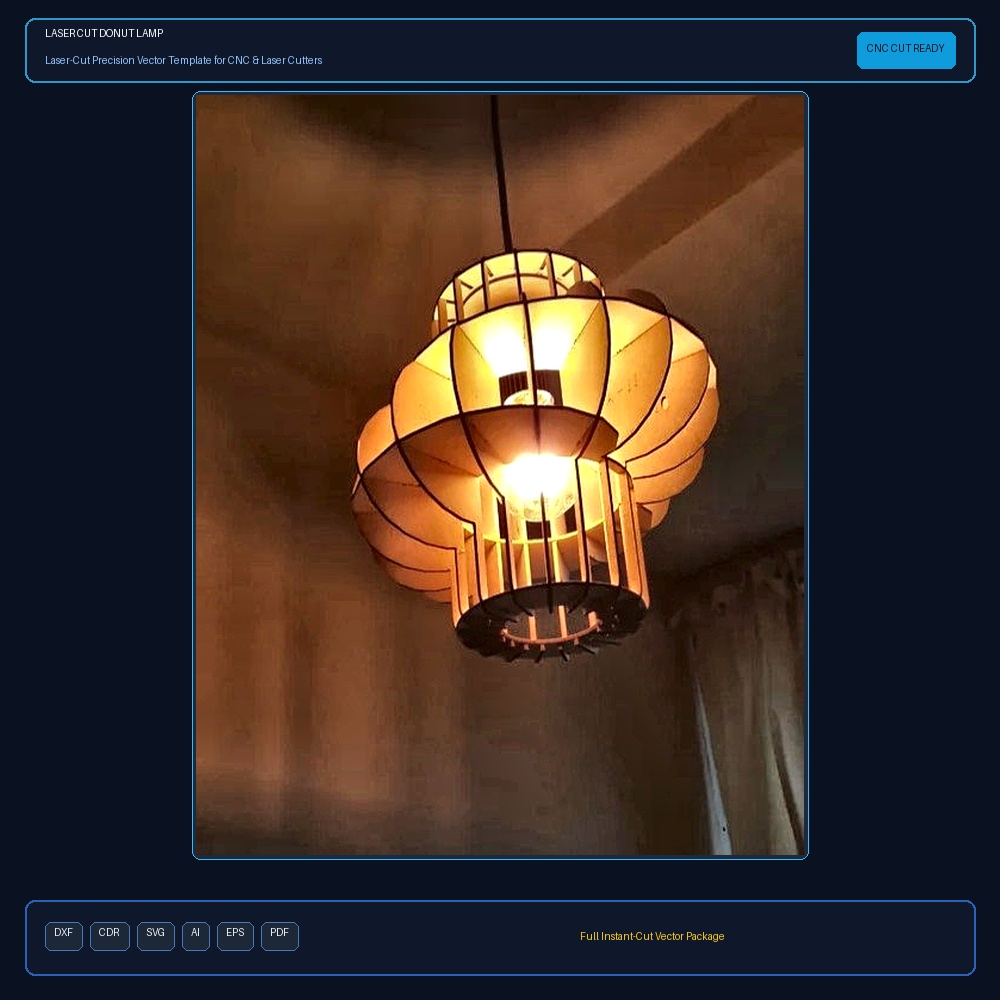 Laser Cut Donut Lamp