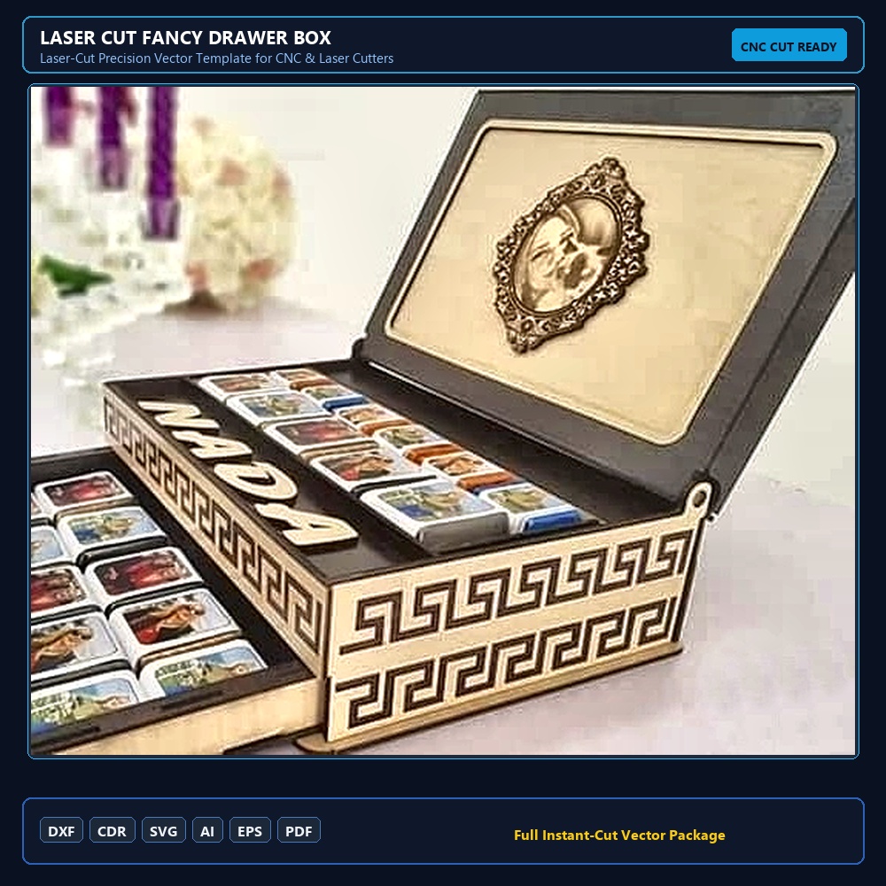 Laser Cut Fancy Drawer Box