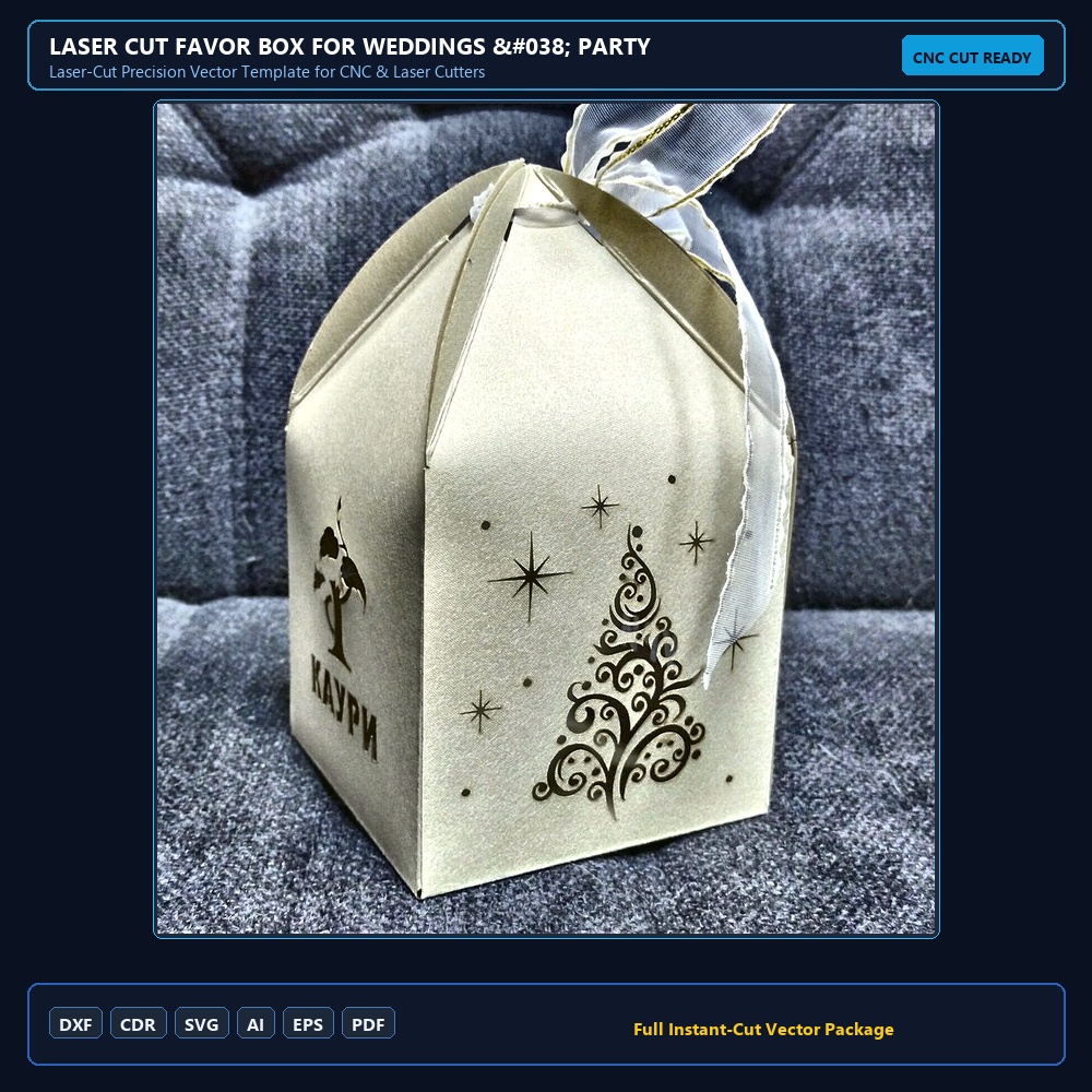 Laser Cut Favor Box For Weddings & Party Gifts