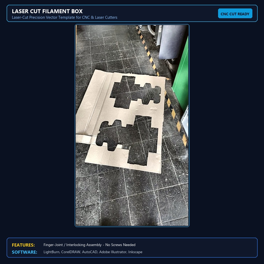 Laser Cut Filament Box View 3