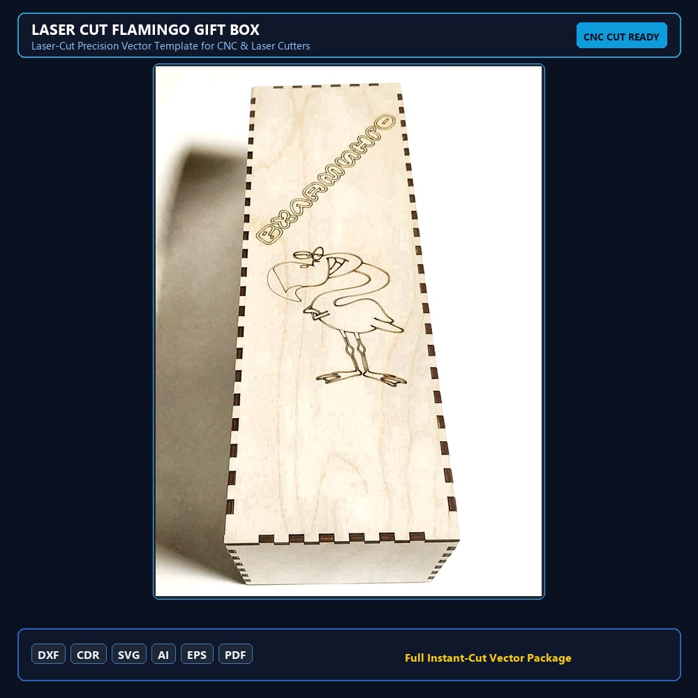 Laser Cut Flamingo Gift Box