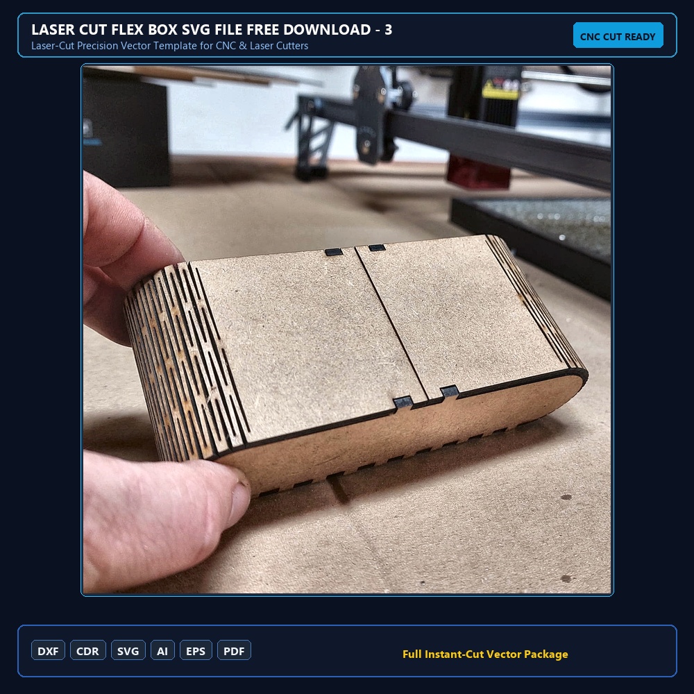 Laser Cut Flex Box SVG File Free Download - 3axis.co