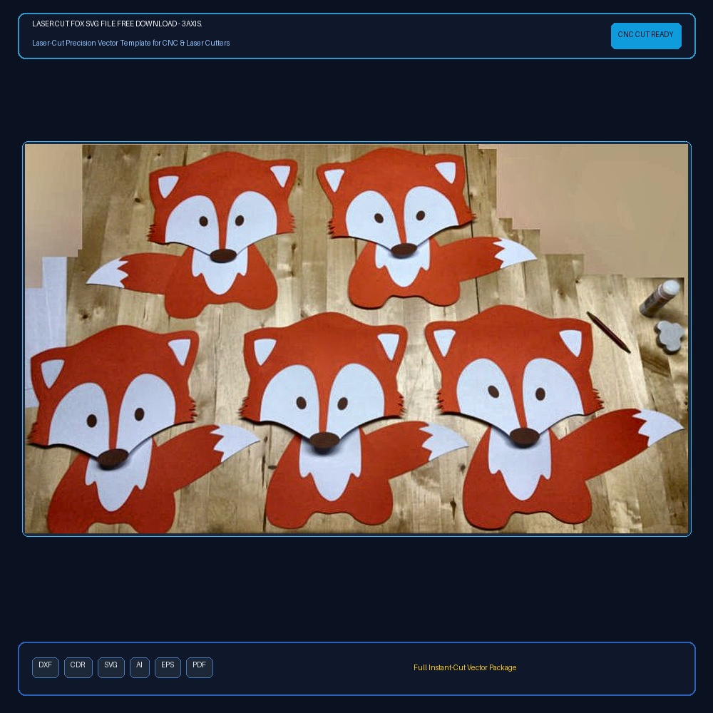 Laser Cut Fox SVG File Free Download - 3axis.co