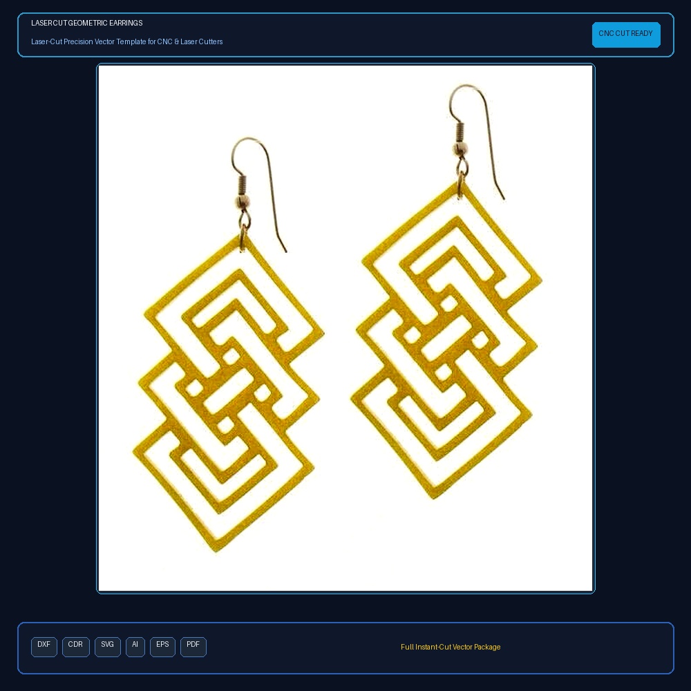 Laser Cut Geometric Earrings