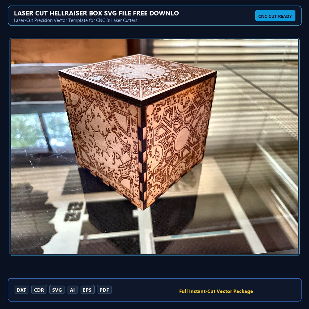 Laser Cut Hellraiser Box SVG File Free Download - 3axis.co