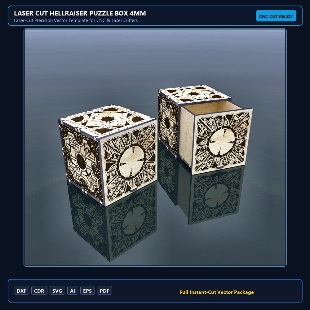 Laser Cut Hellraiser Puzzle Box 4mm