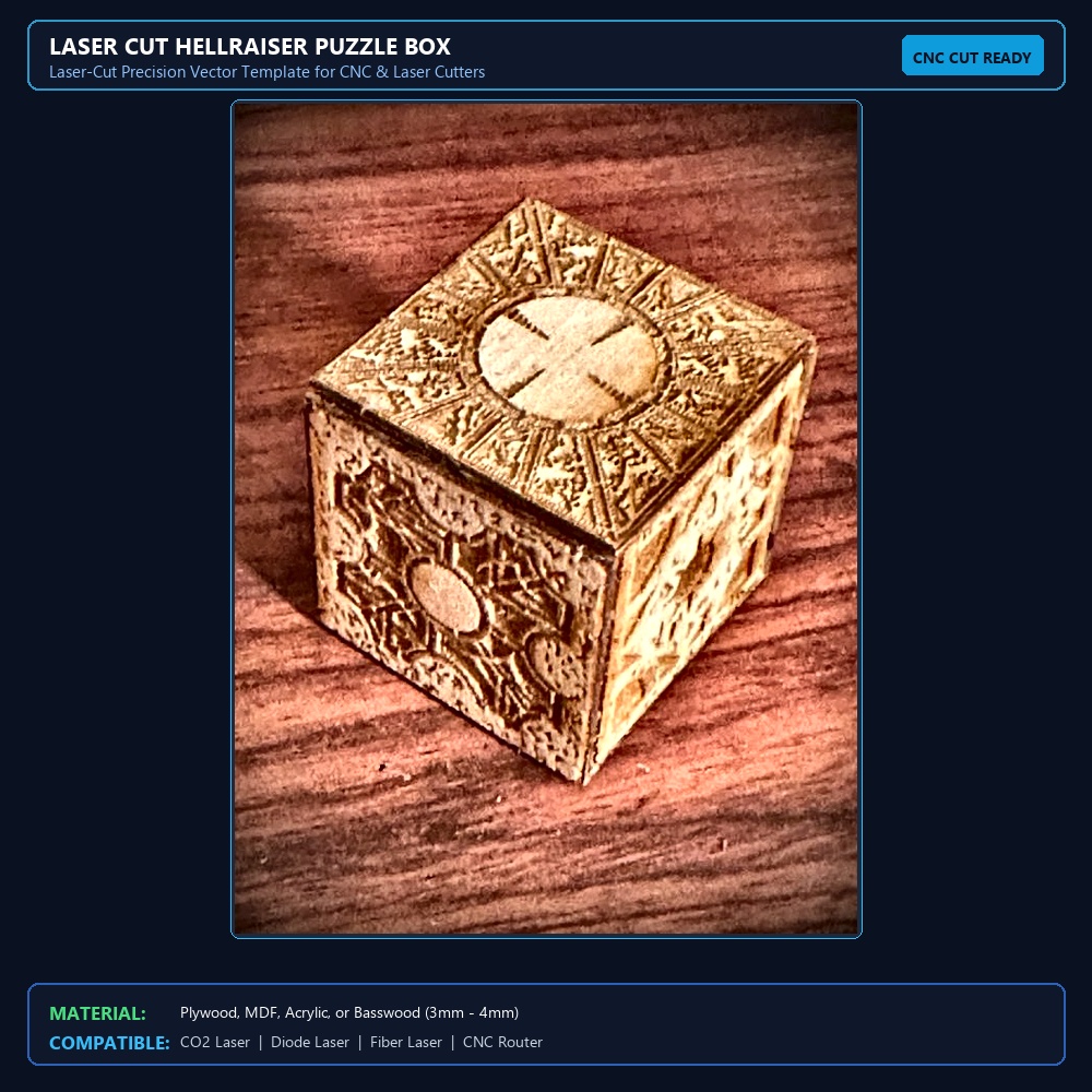 Laser Cut Hellraiser Puzzle Box View 2